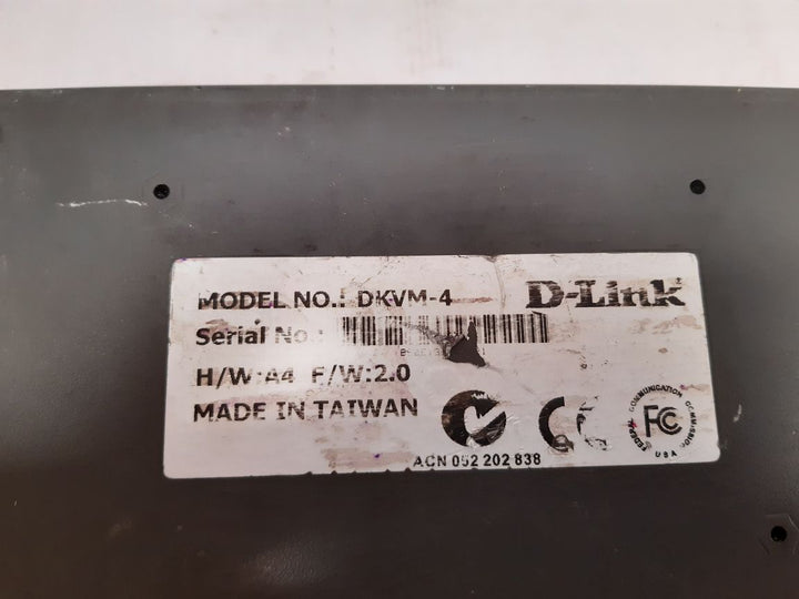 D-link Dkvm-4 4-port Kvm Switch Dc 9V 600Ma