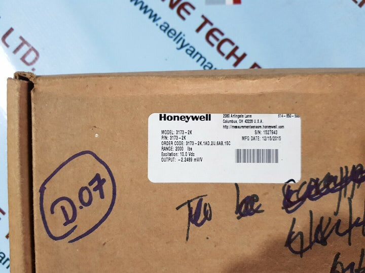 Honeywell 3173-2k sensing and control range 2000 lbs