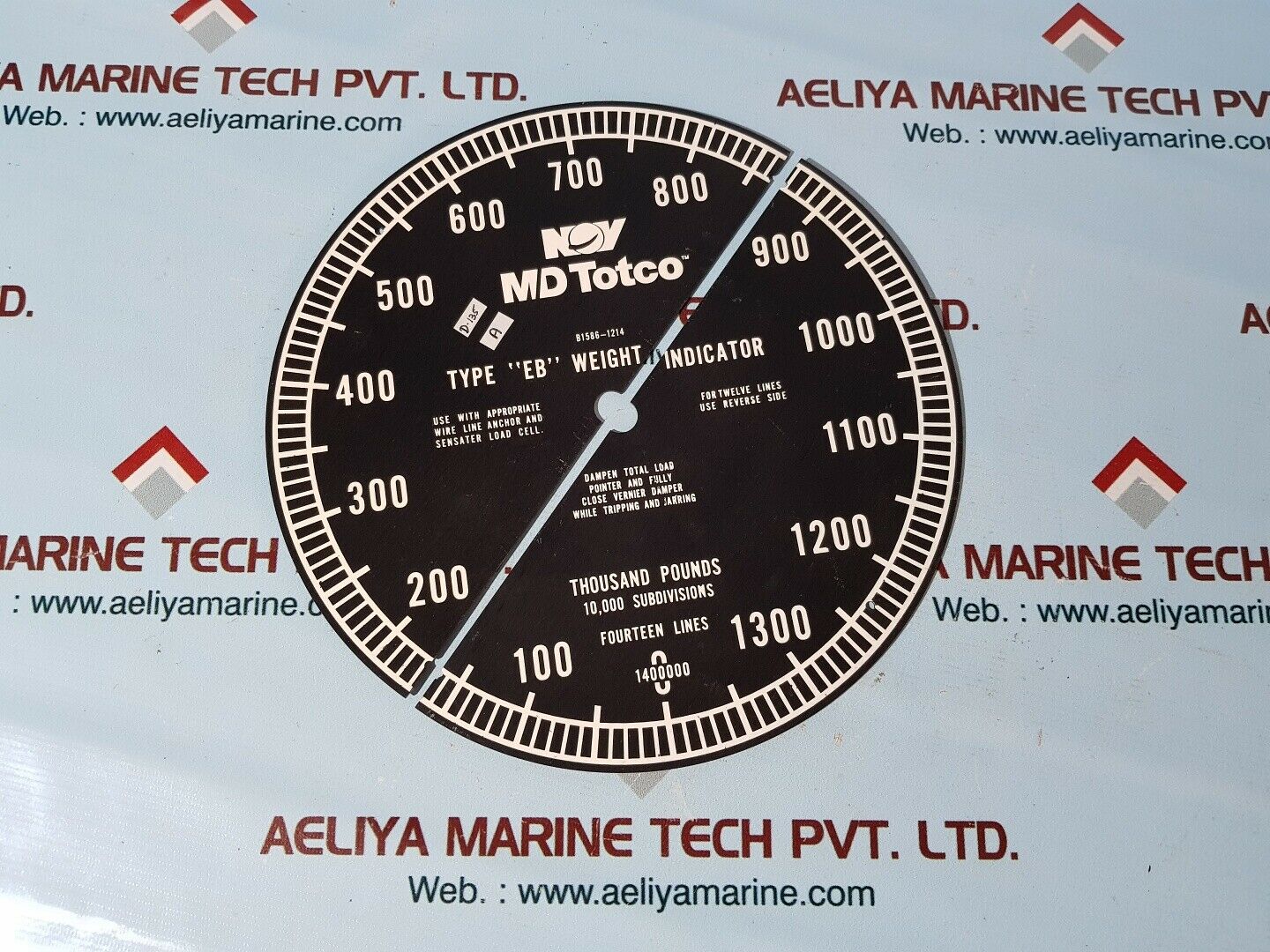 Nov md totco type eb weight indicator ind 16" eb eng pnl