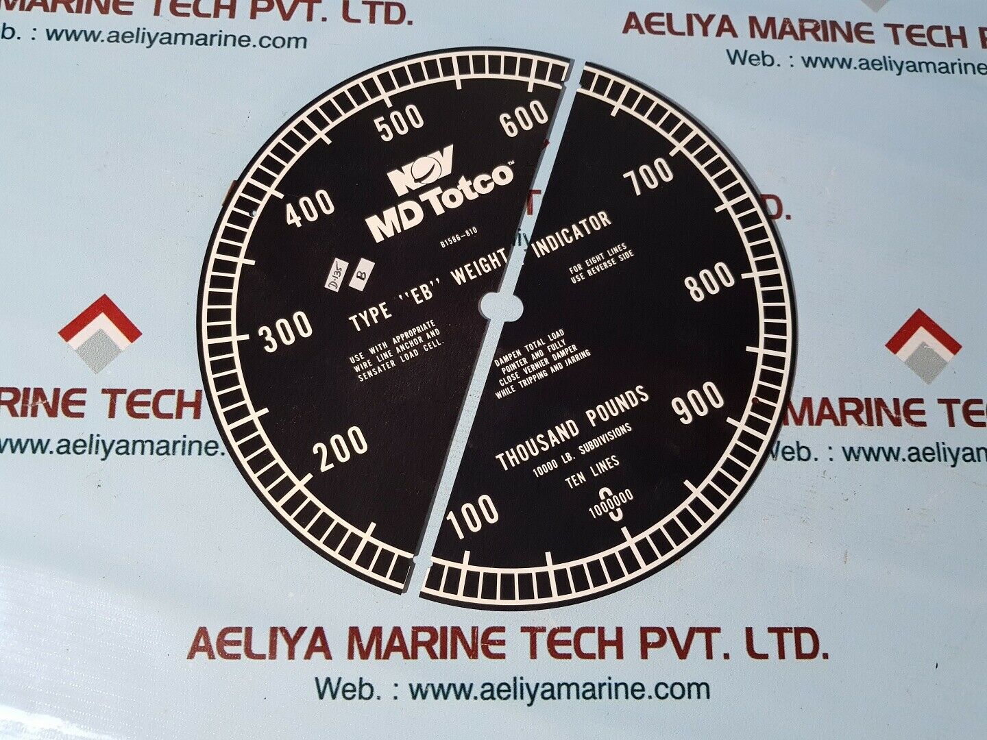 Nov md totco type eb weight indicator ind 16" eb eng pnl