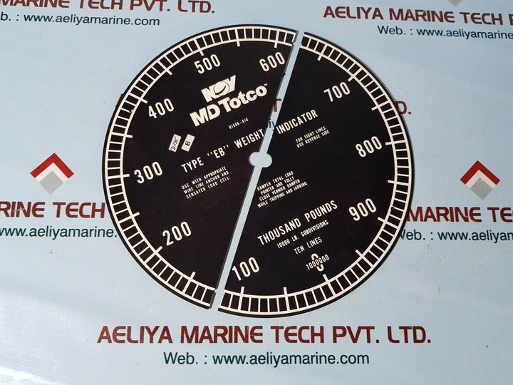 Nov md totco type eb weight indicator ind 16