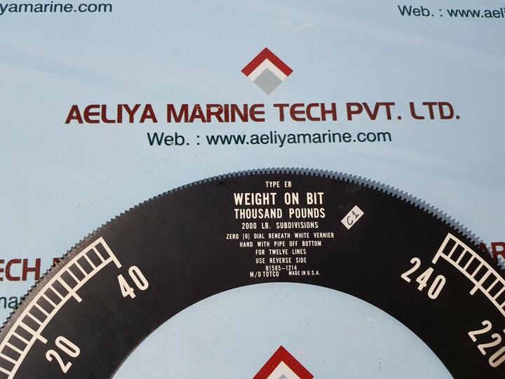 Nov md totco type eb weight indicator ind 16