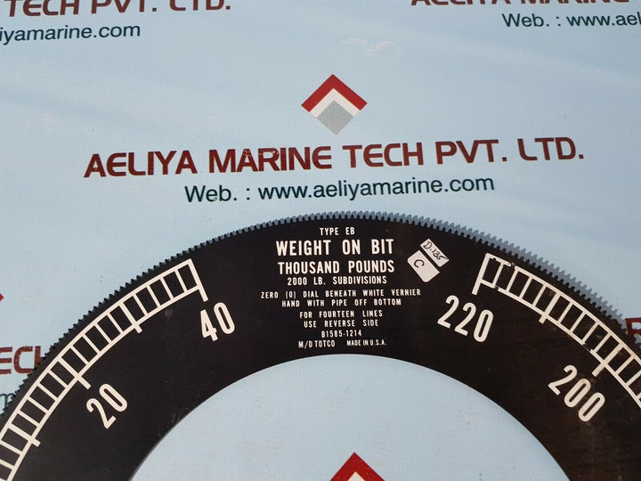 Nov md totco type eb weight indicator ind 16