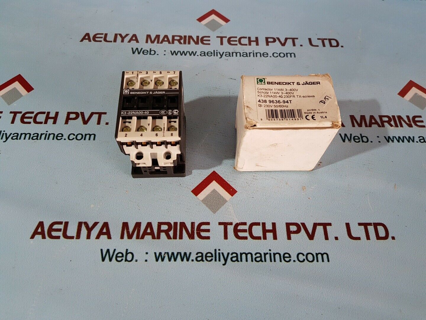 Benedikt & jager k3-22na00-40 contactor 11kw 3~400v