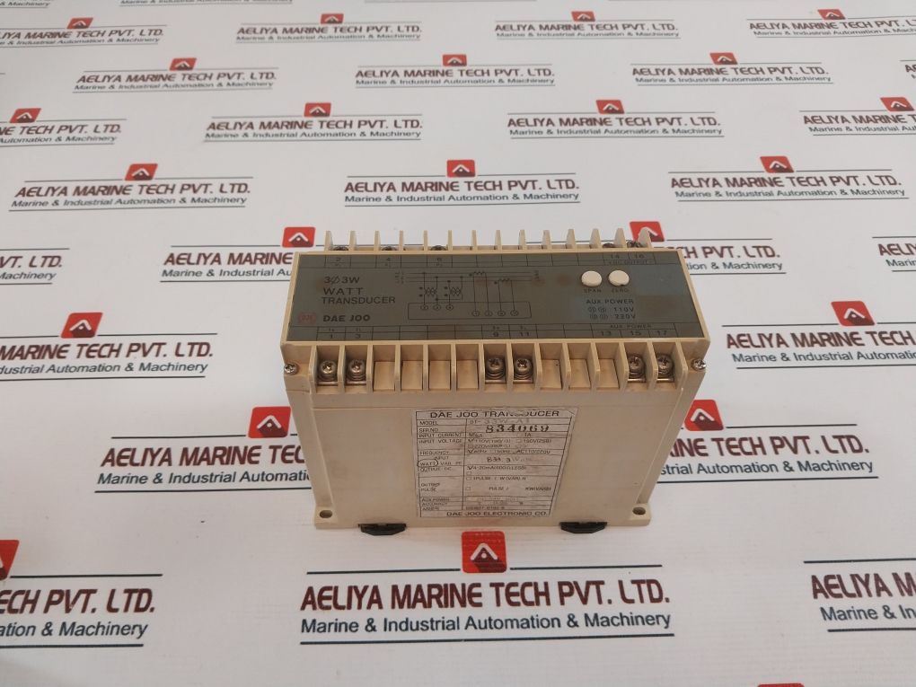 Dae Joo Dt-33W-a1 Watt Transducer 5A 110V 60Hz