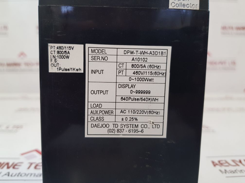 Daejoo Dpm-t-wh-a3D1B1 Digital Meter