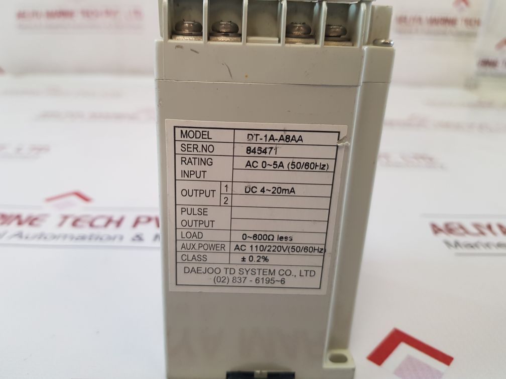 Daejoo Td System Dt-1A-a8Aa Ac Current Transducer
