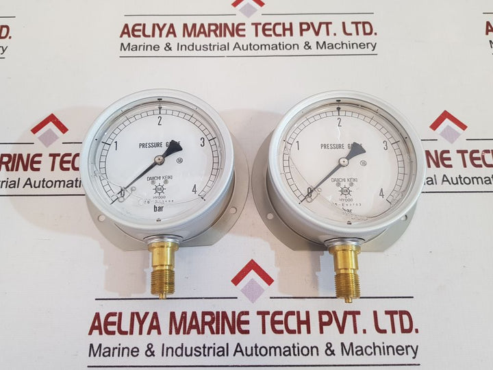 Daiichi Keiki 0-4 Bar Pressure Gauge