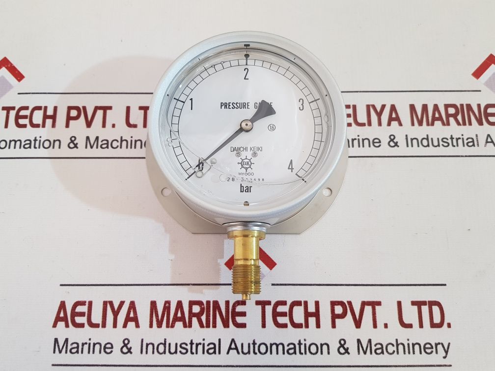 Daiichi Keiki 0-4 Bar Pressure Gauge