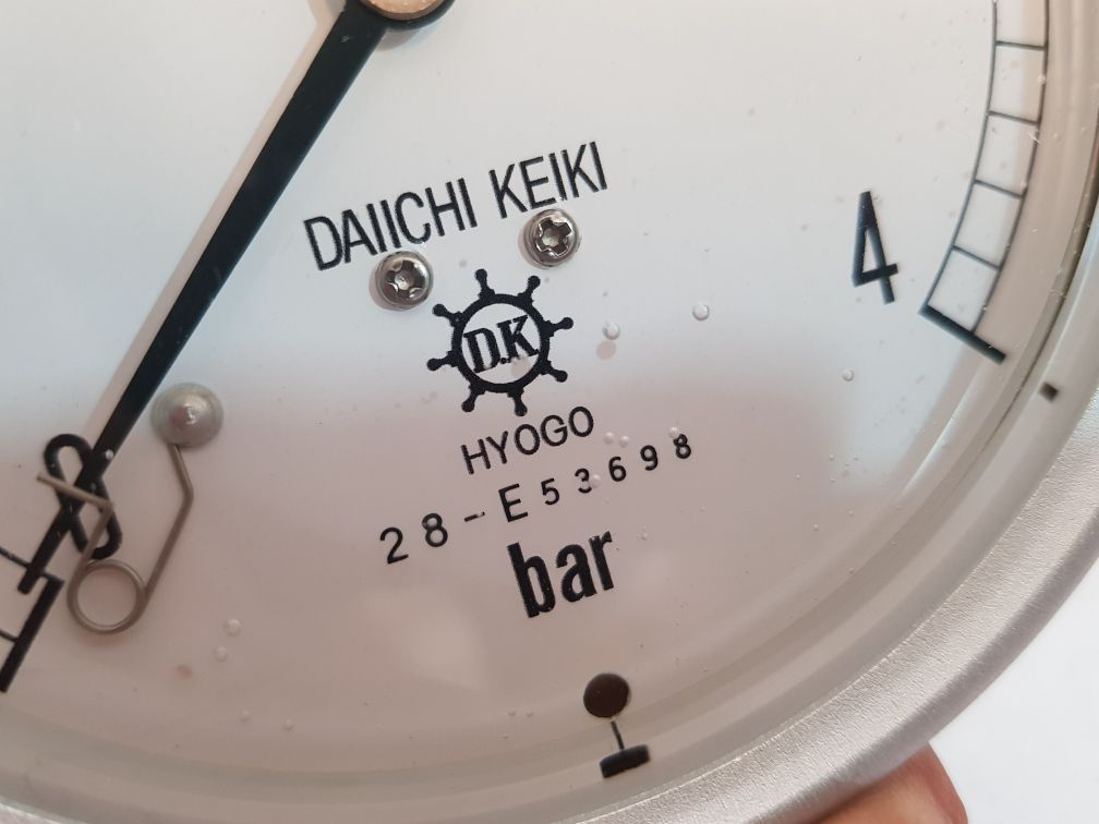 Daiichi Keiki 0-4 Bar Pressure Gauge
