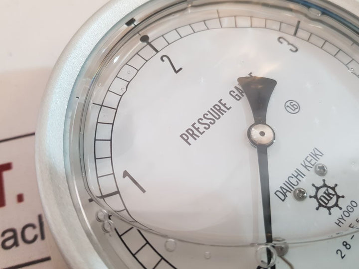 Daiichi Keiki 0-4 Bar Pressure Gauge