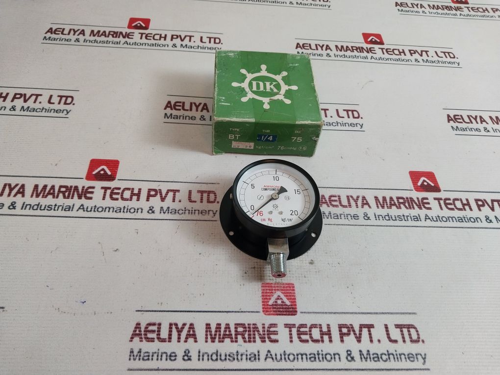 Daiichi Keiki Cm Hg -76-0-20 Kgf/Cm2 Compound Gauge