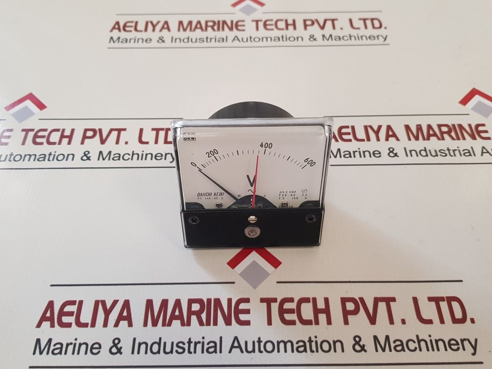 Daiichi Keiki Jis C1102 Panel Voltmeter 0 To 600V
