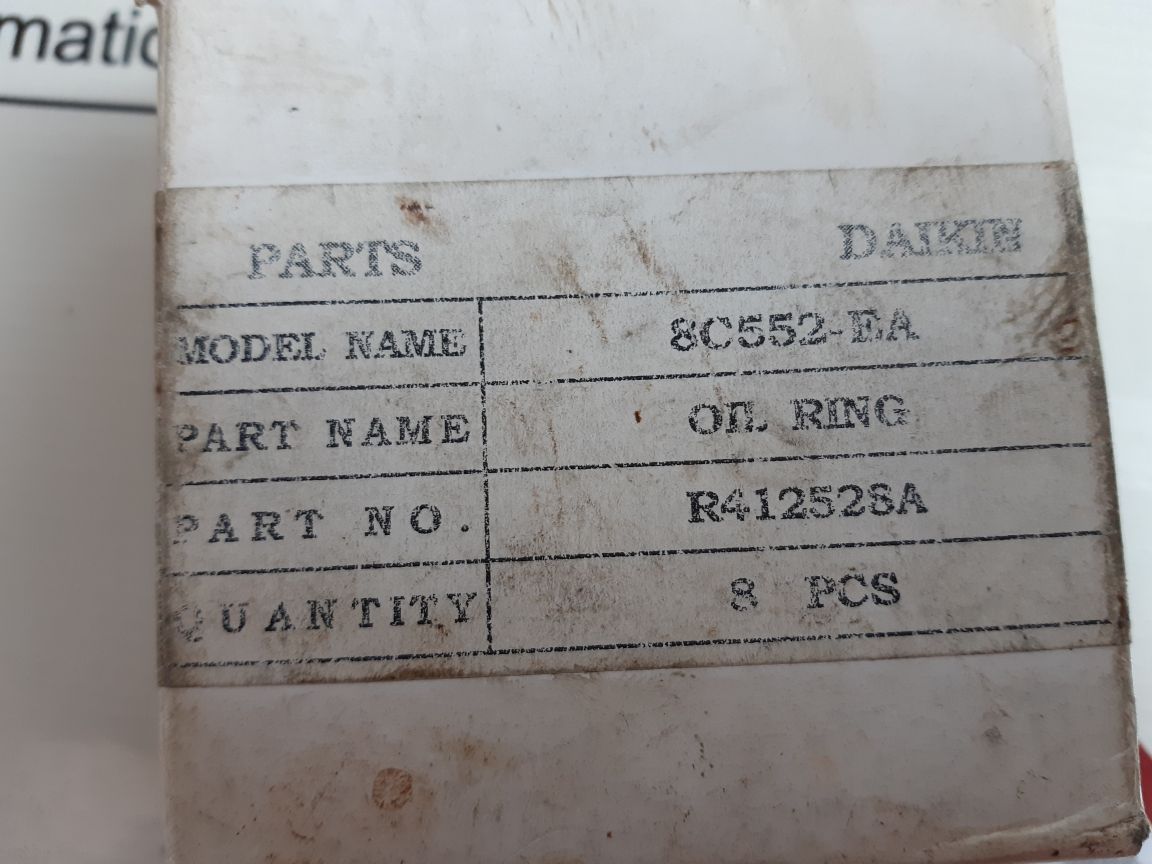 Set Of 8X Daikin R412528A Oil Ring C55