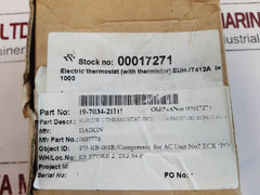 Daikin Euh-it 412(Ba) Electric Thermostat 200-240V
