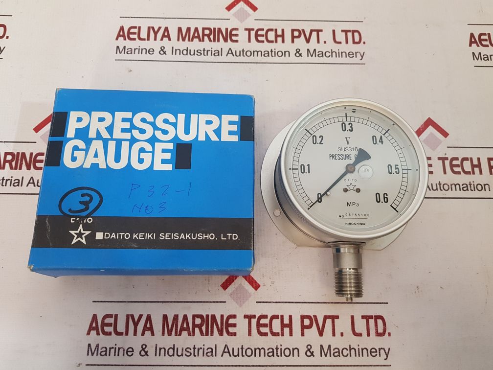Daito Keiki Sus316 Pressure Gauge
