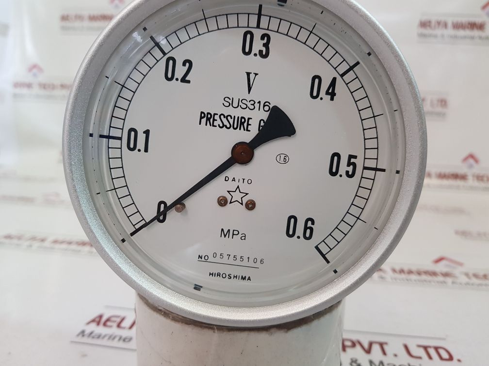 Daito Keiki Sus316 Pressure Gauge