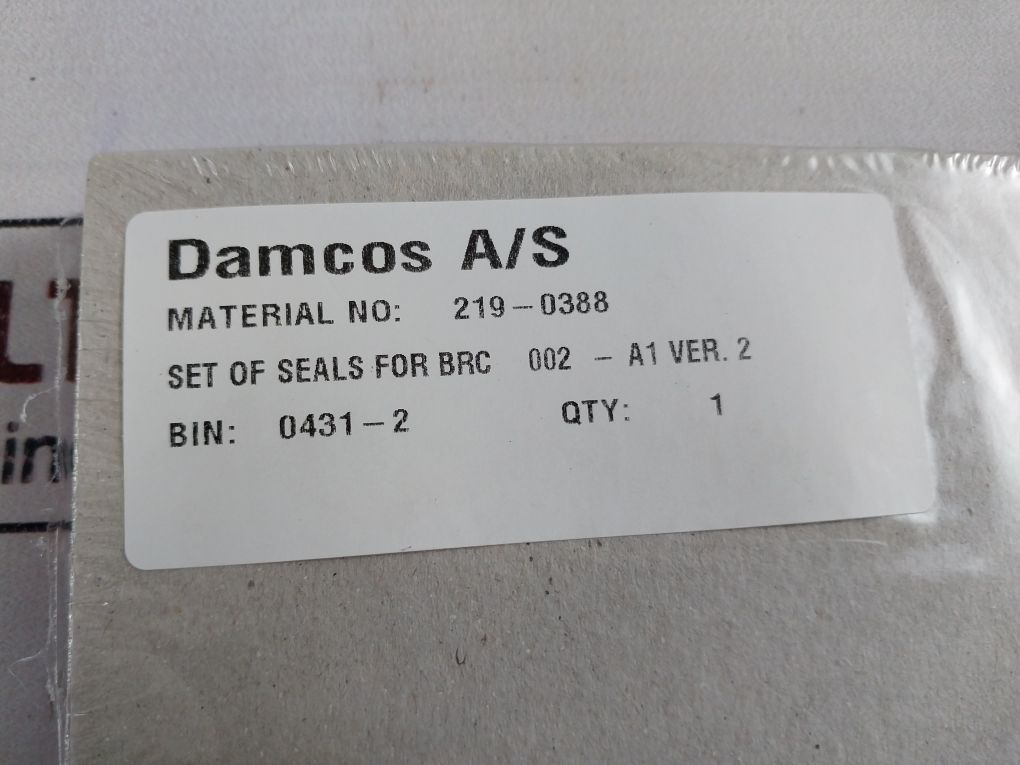 Damcos 219-0388 Rotary Actuator Seal Set 002-a1