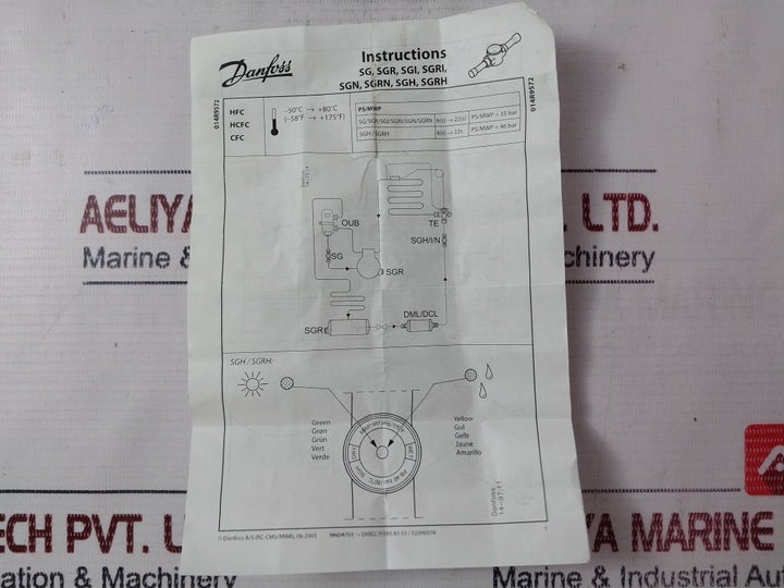 Danfoss 014-0036 Sight Glass 80°C