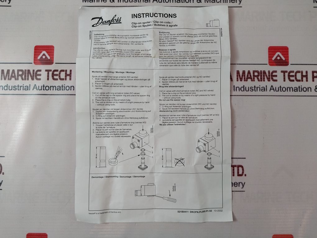 Danfoss 018F6189 Coil For Solenoid Valve 220V