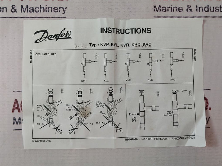 Danfoss 034L0029 Expension Valve