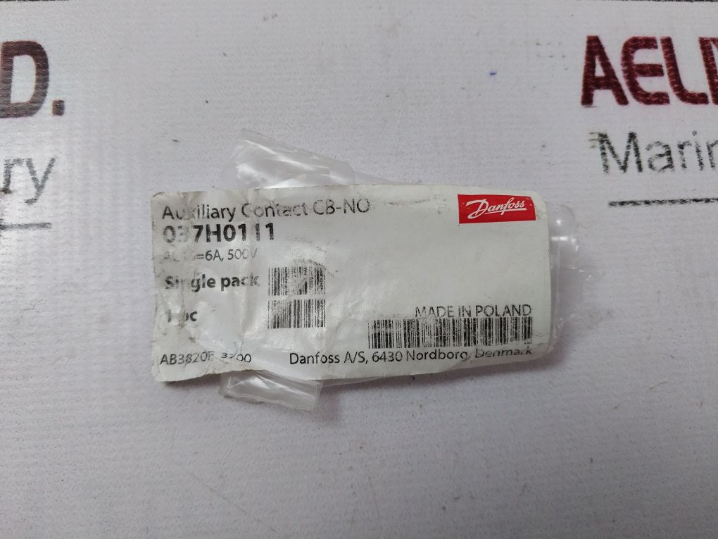 Danfoss Cb-no Auxiliary Contact Block 037H0111
