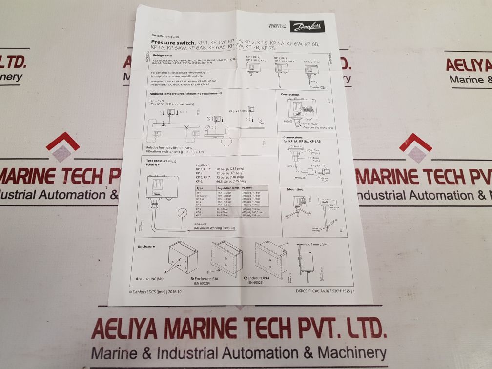 Danfoss 060-117391 Pressure Control Switch