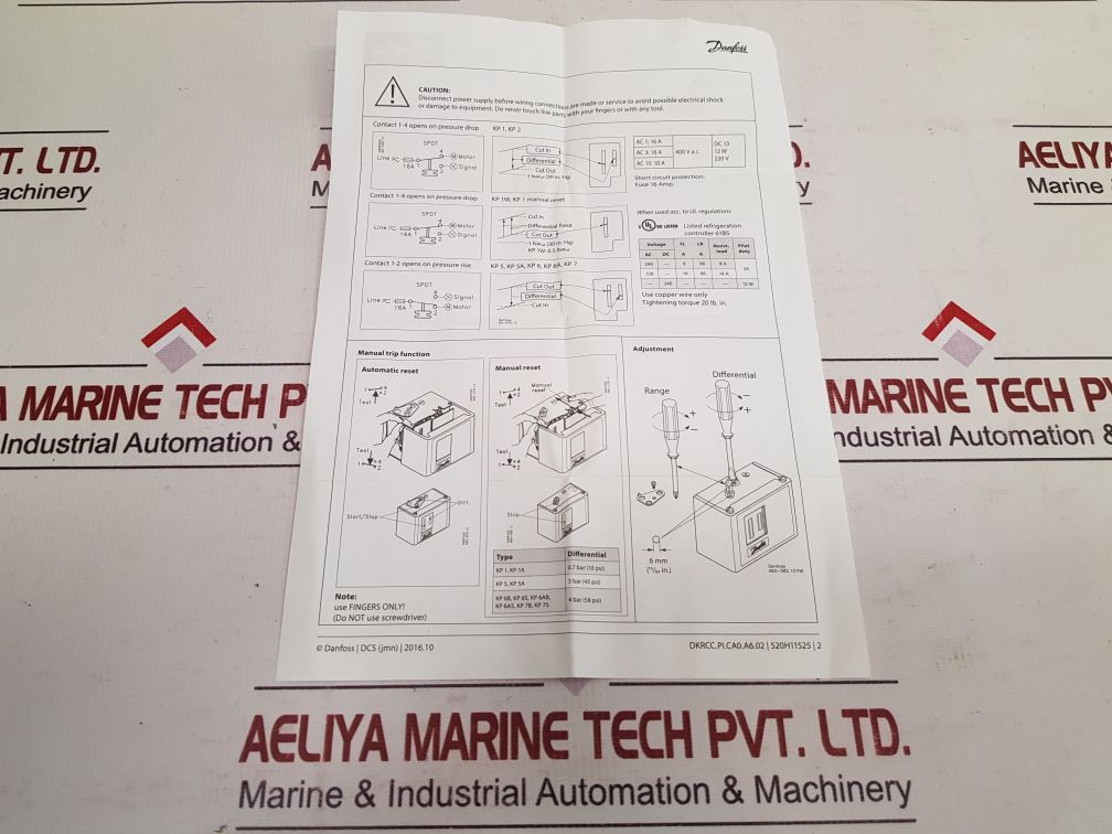 Danfoss 060-117391 Pressure Control Switch