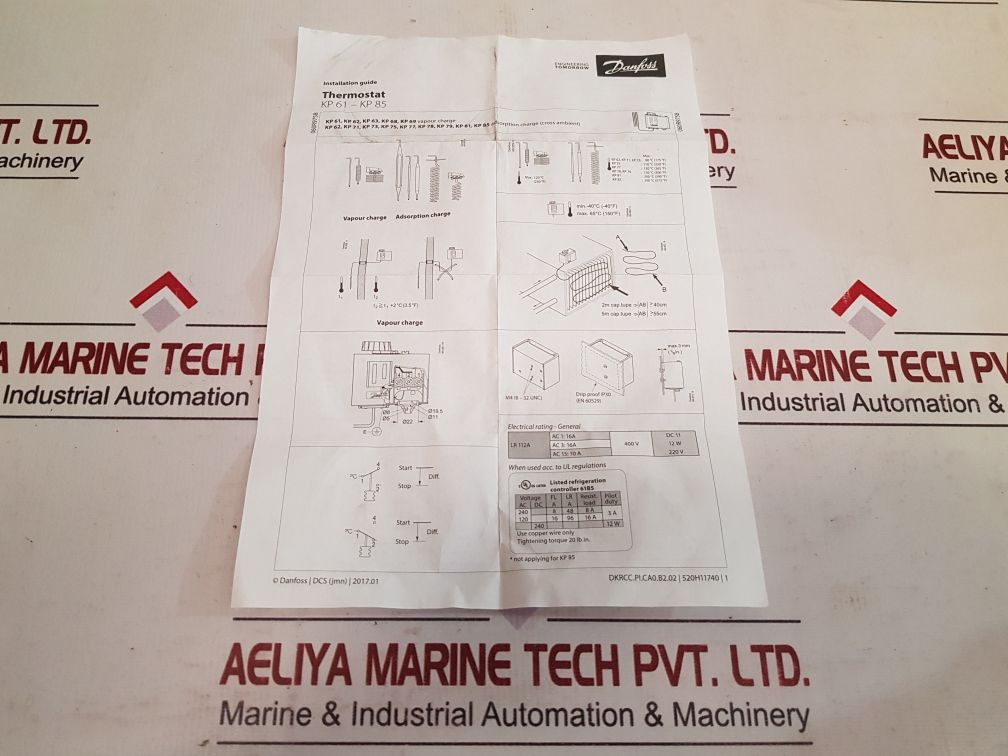 Danfoss Kp61 Thermostat Switch 060L110466 Range -30 To +15°C