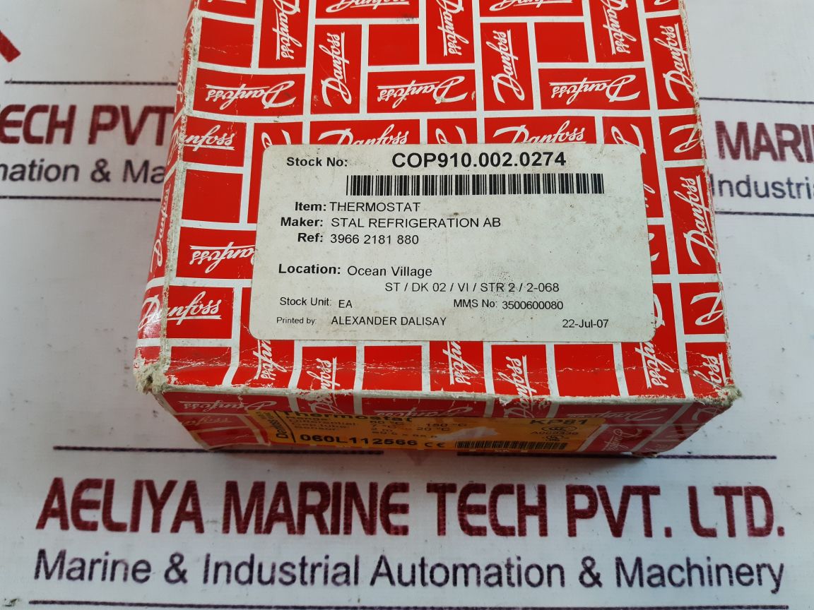 Danfoss 060L112566 Thermostat Kp81