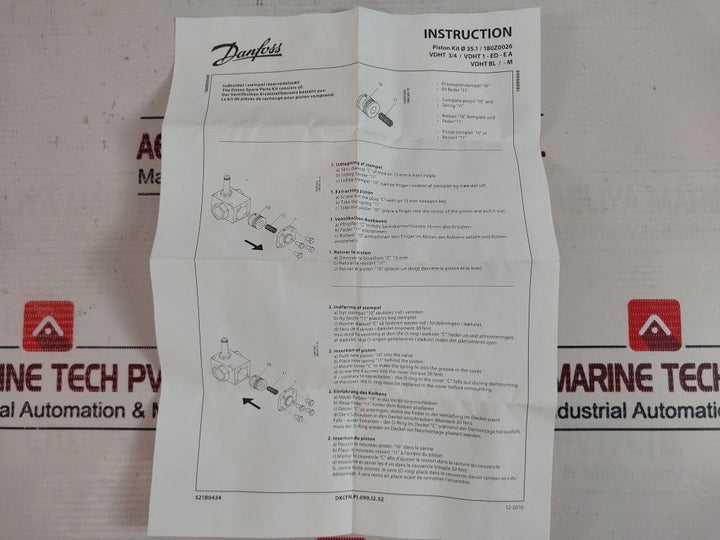 Danfoss 180Z0025 Piston Spare Kit For Vdht 482.28.00.022