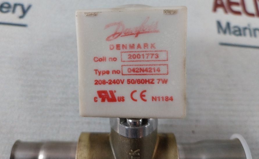 Danfoss 2001773 Solenoid Valve With Coil 042N4214, 208-240V 50/60Hz