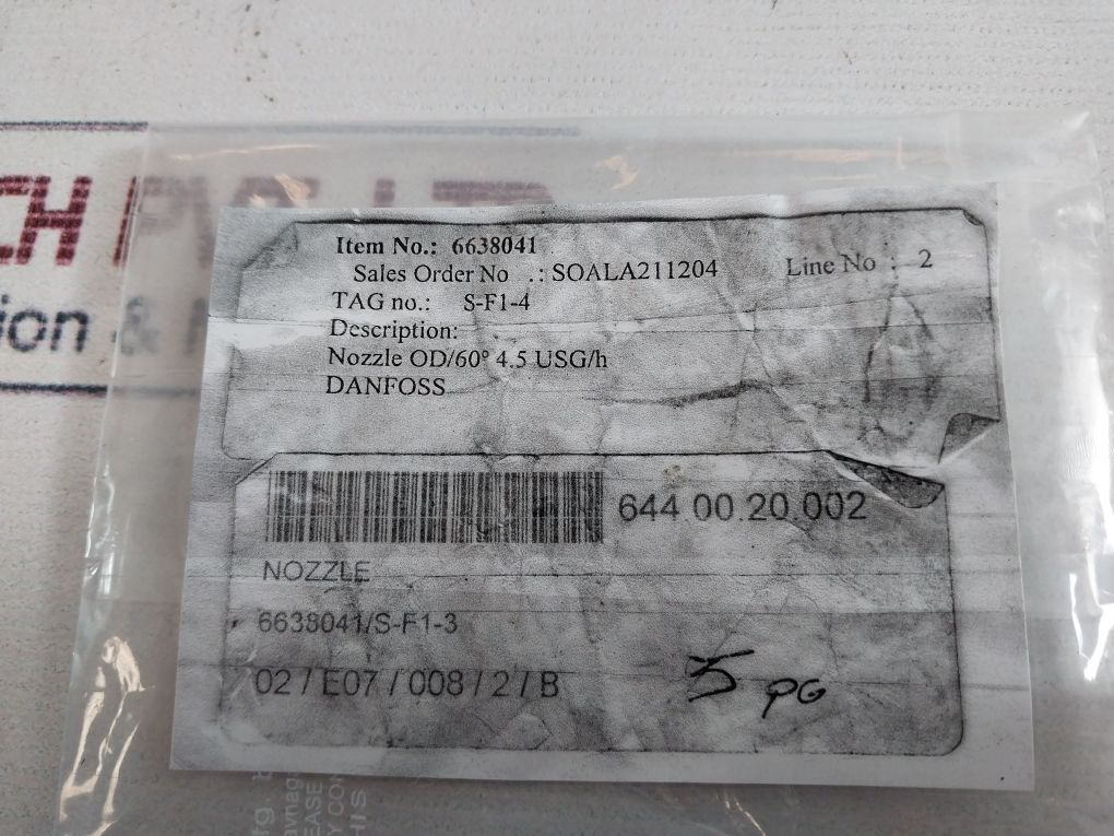 Danfoss 60°B Oil Burner Nozzle 6638041