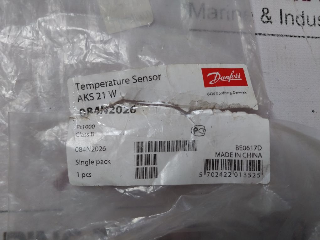 Danfoss Aks 21 W Temperature Sensor Pt1000 Class B