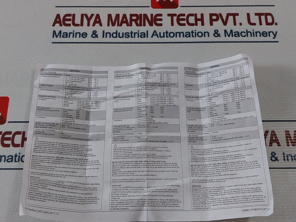 Danfoss Be024Bs Solenoid Coil 24V