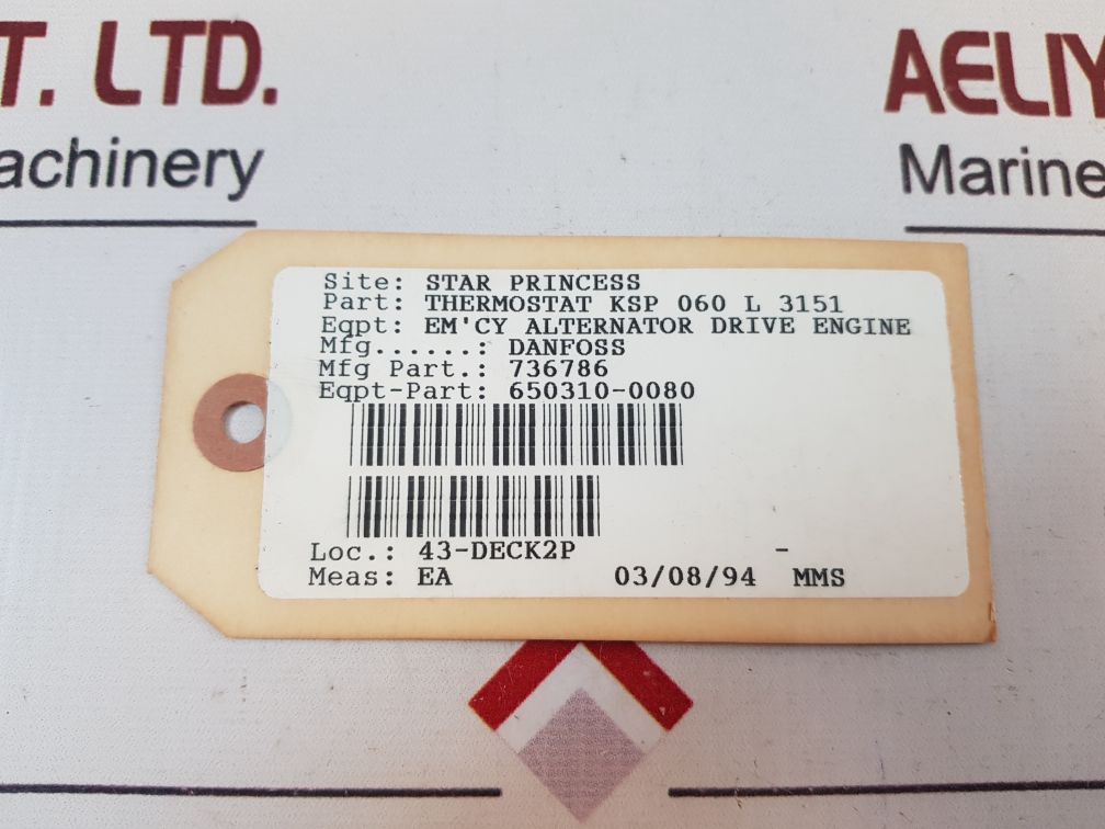 Danfoss cas178 temperature switch 060l3151