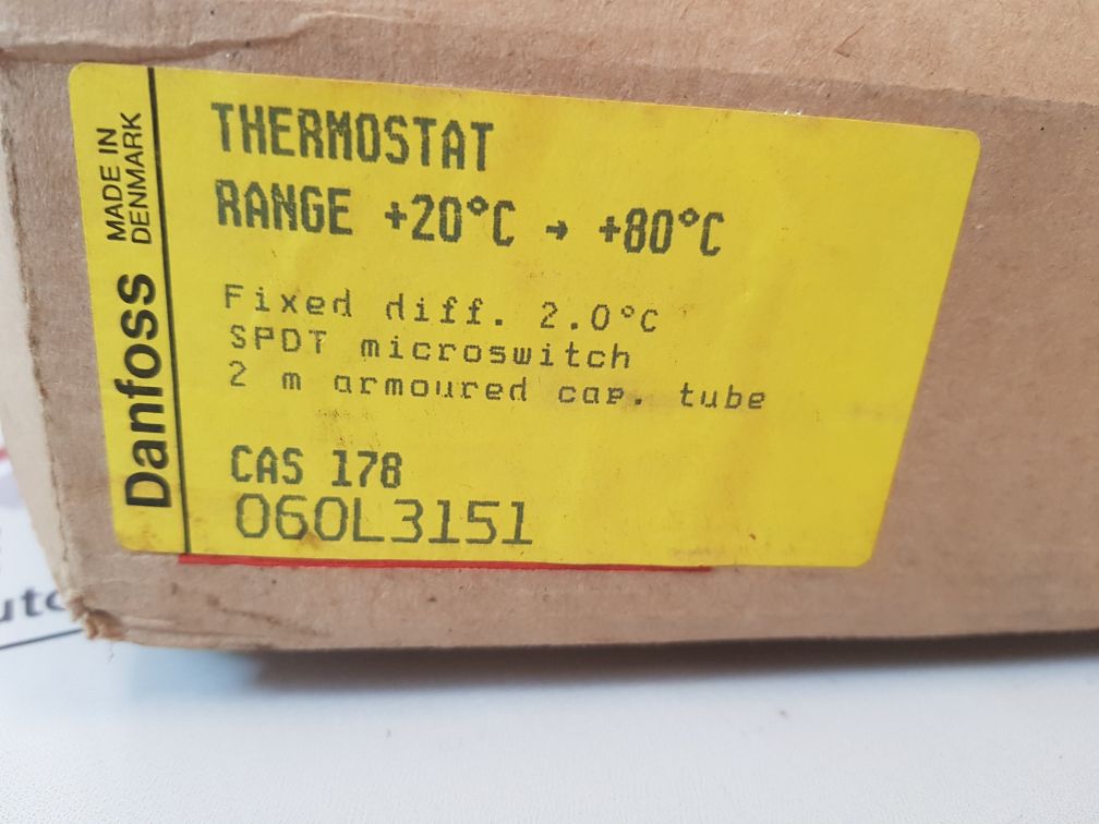 Danfoss cas178 temperature switch 060l3151