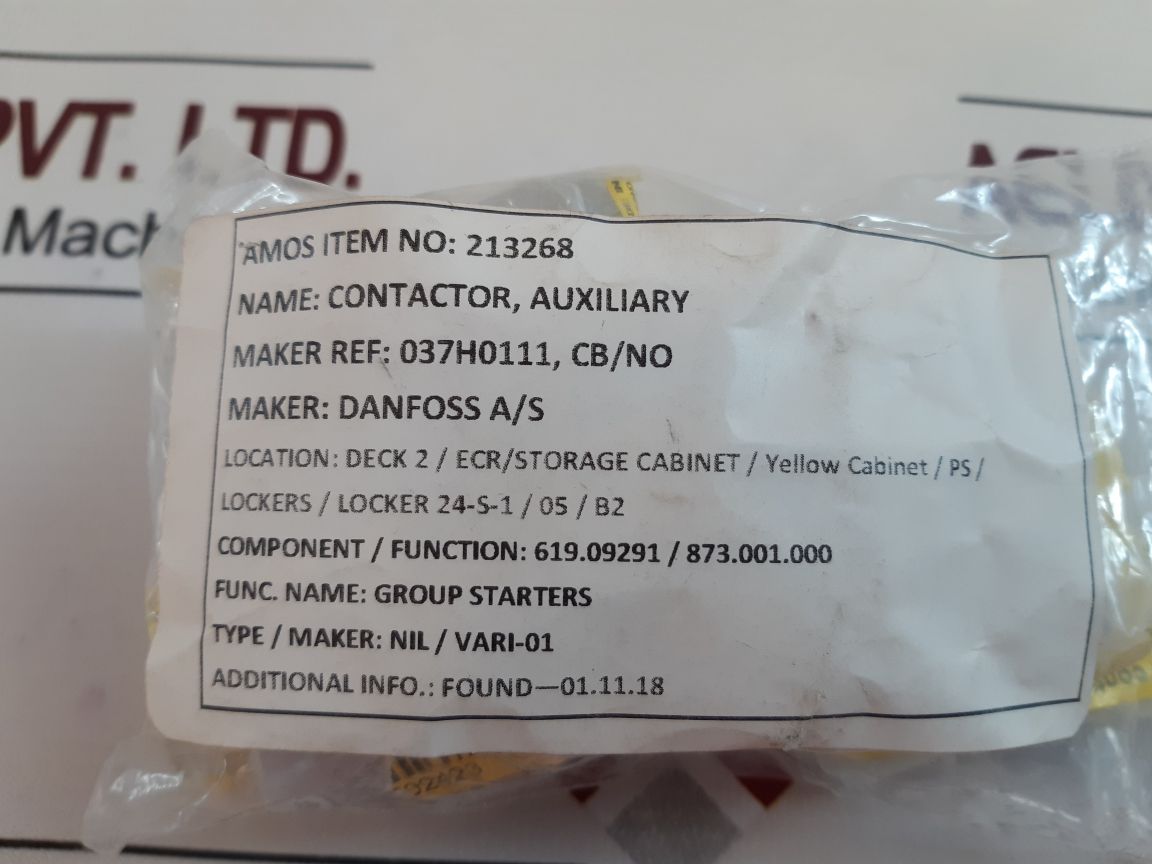 Set Of 9X Danfoss Cb-no Auxiliary Contactor
