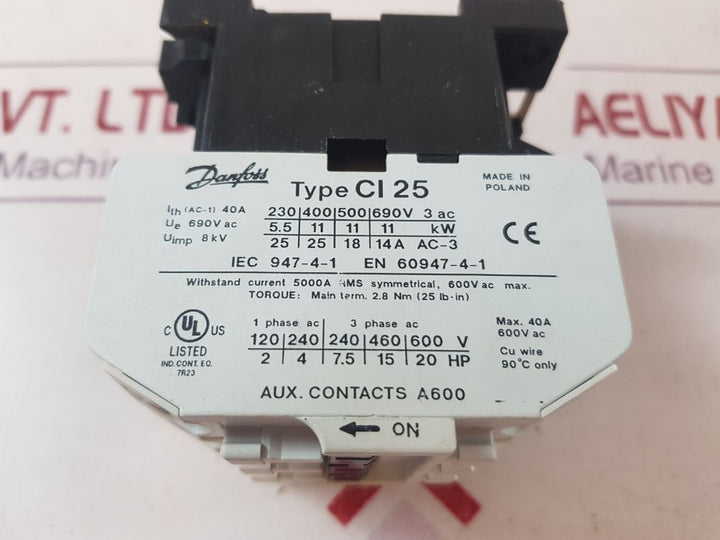 Danfoss Ci25 Contactor 183V 50Hz 220V 60Hz
