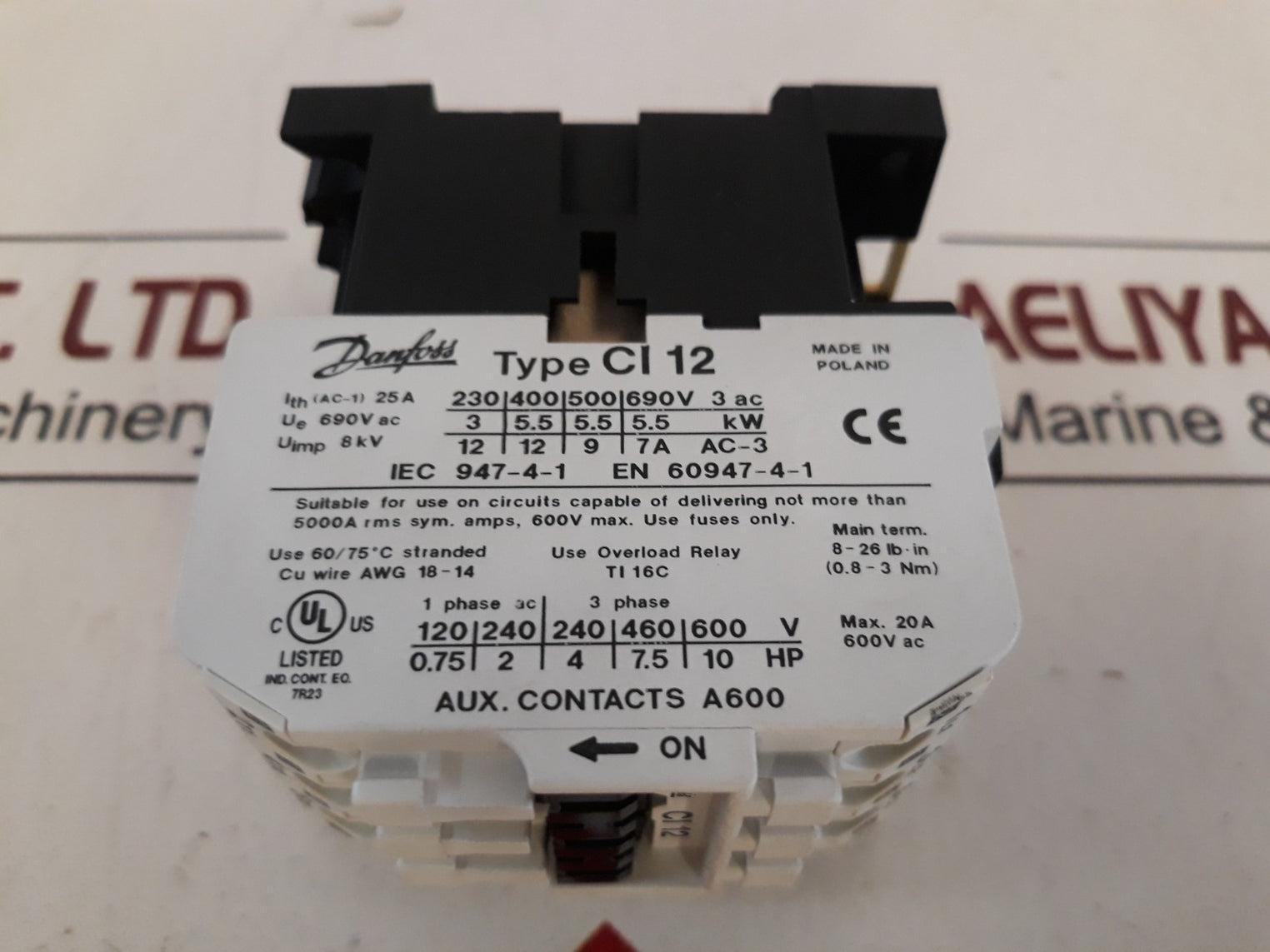 Danfoss Ci 12 Contactor 690V Ac