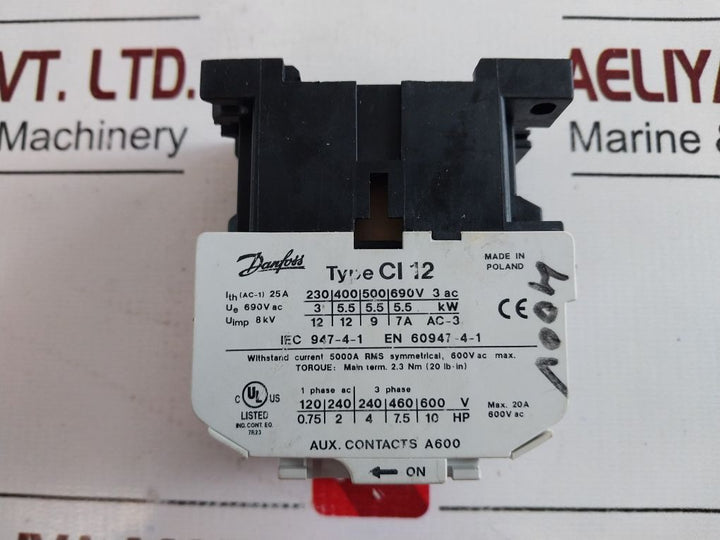 Danfoss Ci 12 Contactor 400V 50Hz 440V 60Hz