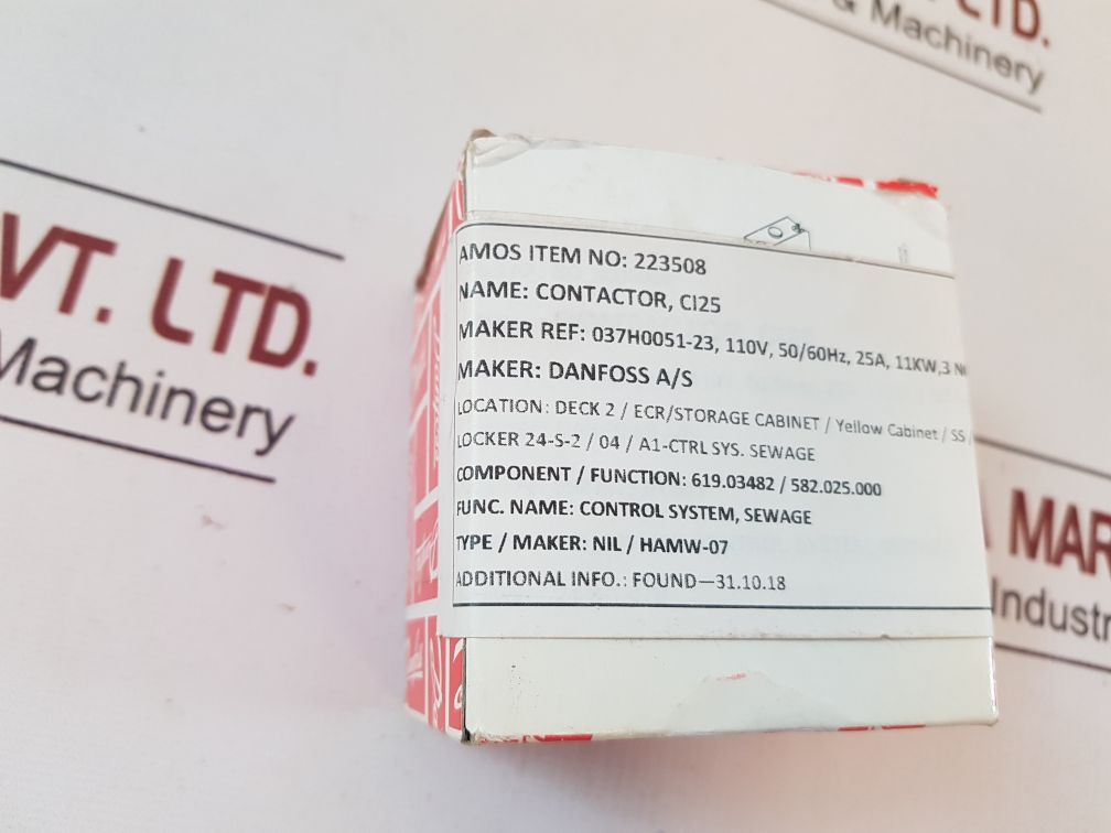 Danfoss Ci 25 Contactor 110V 50/60Hz