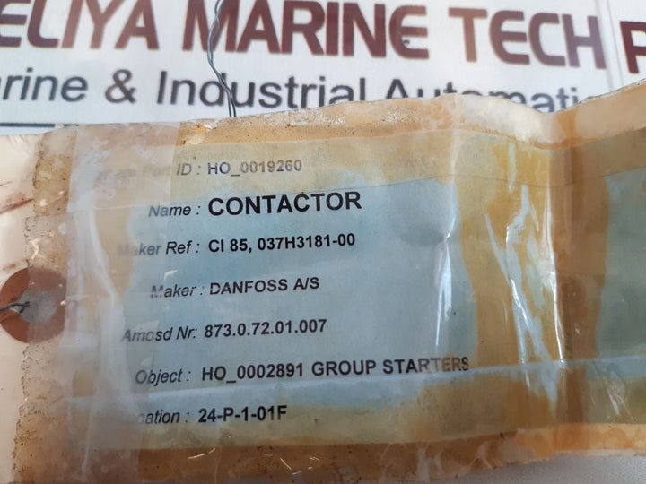 Danfoss ci 85 contactor 037h3181-00