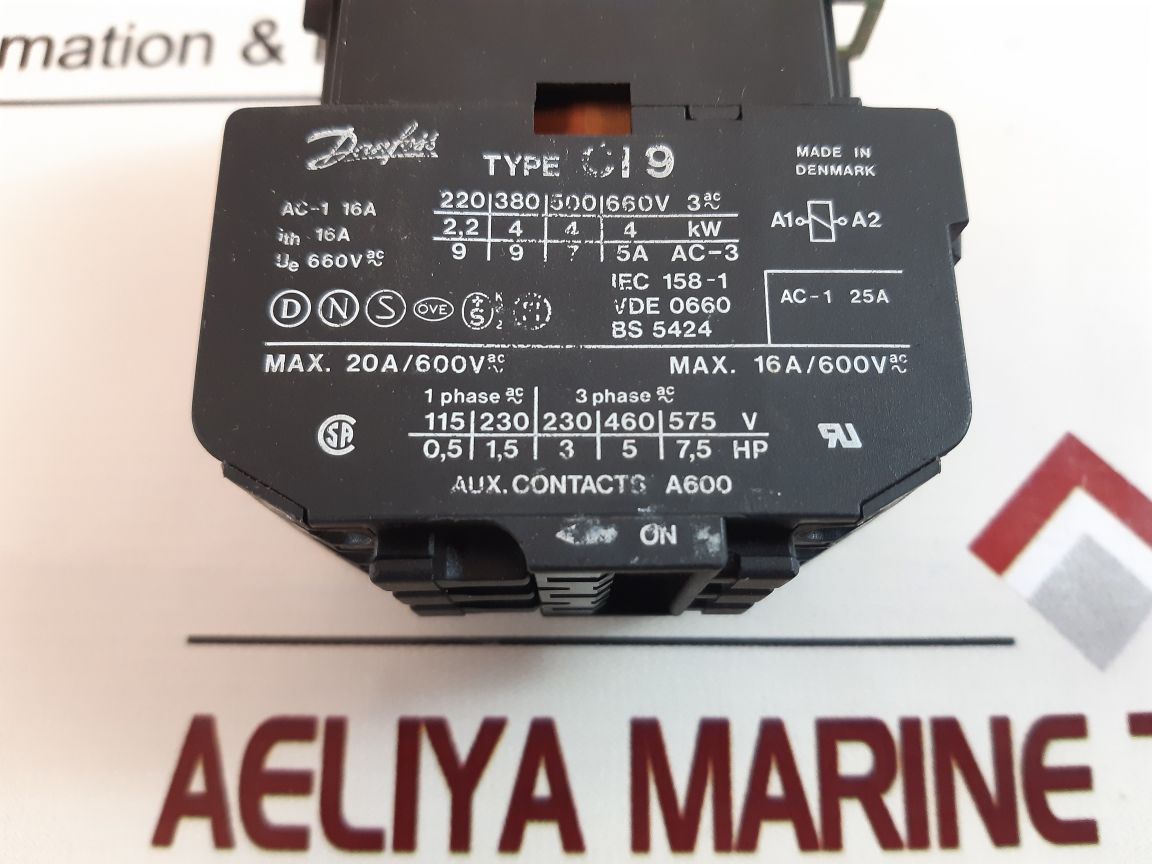 Danfoss ci 9 contactor 220v 50/60hz