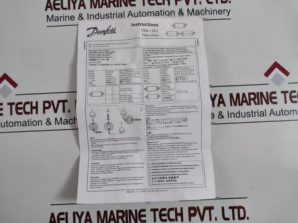 Danfoss Dcl 083 Liquid Line Filter Drier 023Z5005