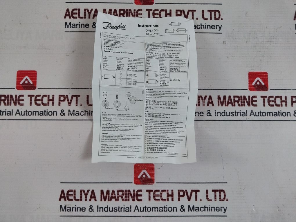 Danfoss Dml 083S Liquid Line Filter Drier