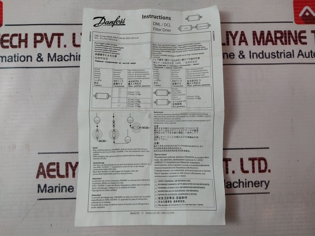 Danfoss Dml 162