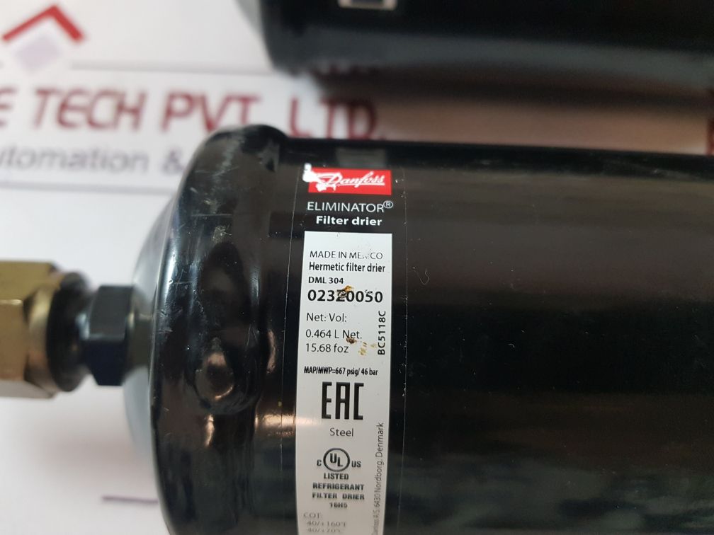 Danfoss Dml 304 Hermetic Filter Drier
