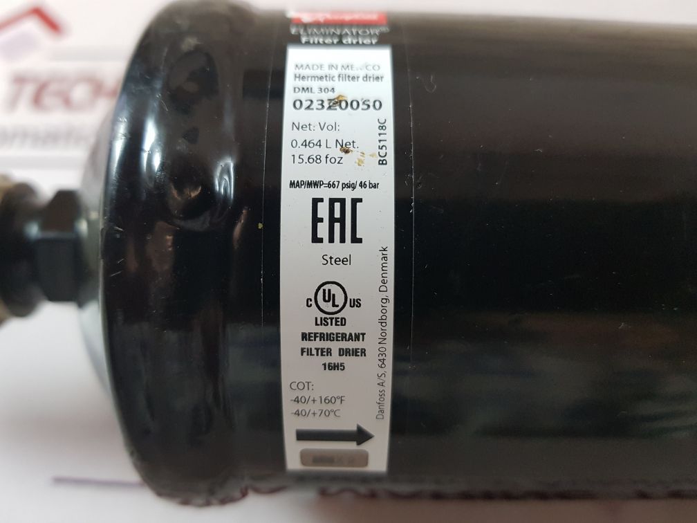 Danfoss Dml 304 Hermetic Filter Drier