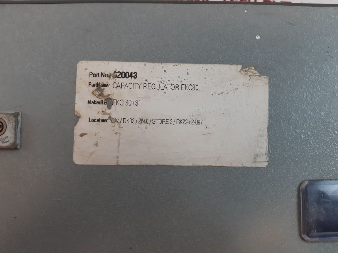 Danfoss Ekc 30/Ekc 31 Capacity Regulator